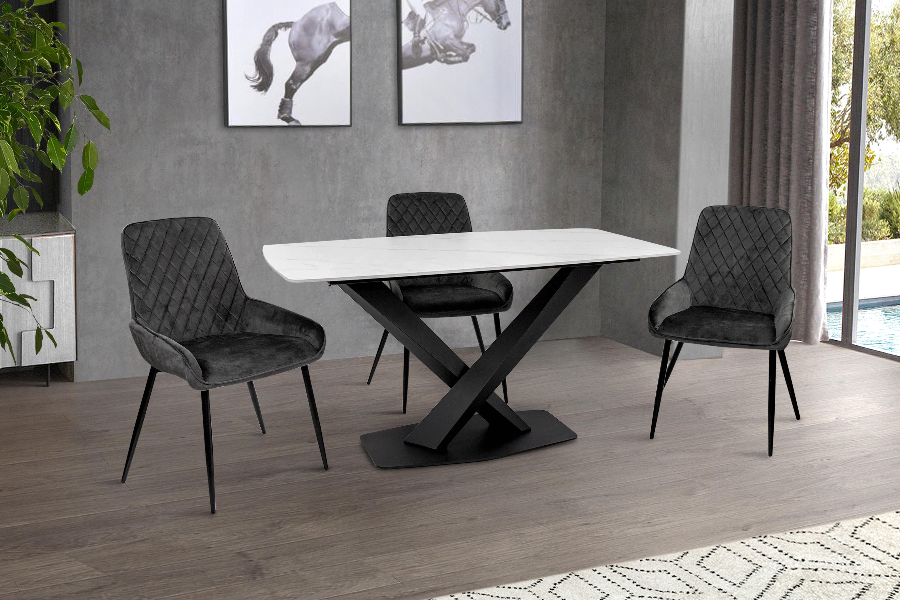 Обідній стіл Грейс Бінго 1400х800х750 мм Кераміка/Білий мармур (GAА0057204) - фото 12 Обідній стіл Грейс Бінго 1400х800х750 мм Кераміка/Білий мармур (GAА0057204) - фото 12