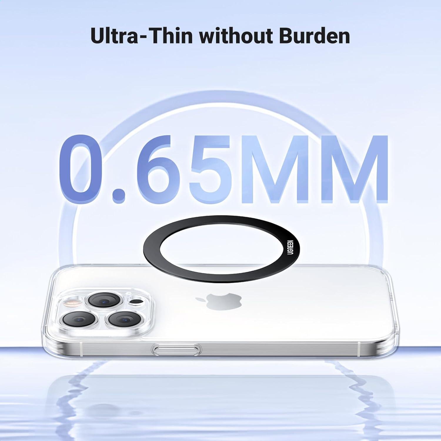 Пластина для телефонов металлиеская UGREEN LP428 совместима с чехлами для iPhone/Galaxy Black (25766) - фото 2 Пластина для телефонов металлиеская UGREEN LP428 совместима с чехлами для iPhone/Galaxy Black (25766) - фото 2