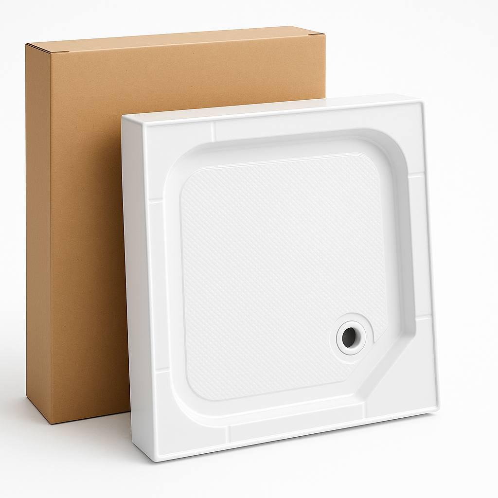 Поддон душевой SaNi 002 квадратный акриловый 80х80х12 см (SaNi-2)