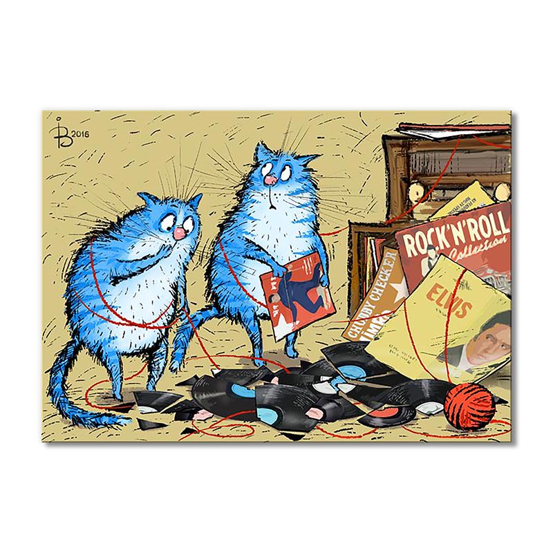 Модульная картина Нашкодничали 1 модуль 70x105 см (_rinaz_20162225043)