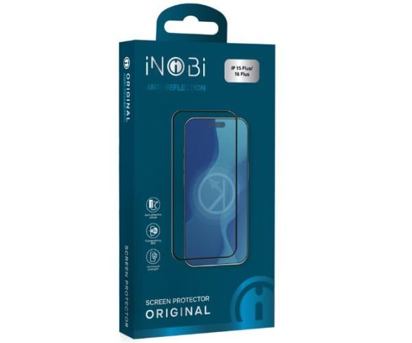Защитное стекло iNOBI AR для iPhone 15 Plus/16 Plus