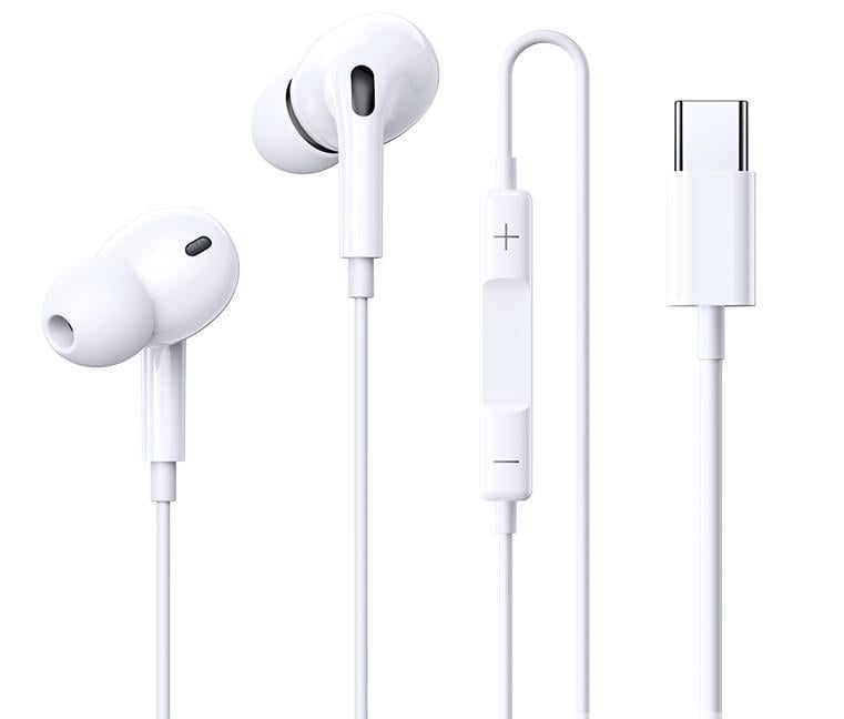 Наушники Remax RM-575 Type-C Wirred Earphone с микрофоном White (26771847) Наушники Remax RM-575 Type-C Wirred Earphone с микрофоном White (26771847)