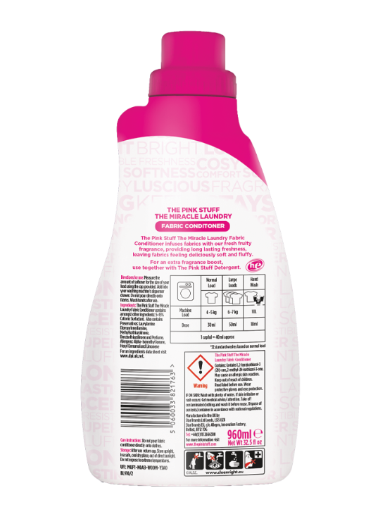 Кондиционер для белья The Pink Stuff Laundry Fabric Conditioner 960 мл (6559787) - фото 2