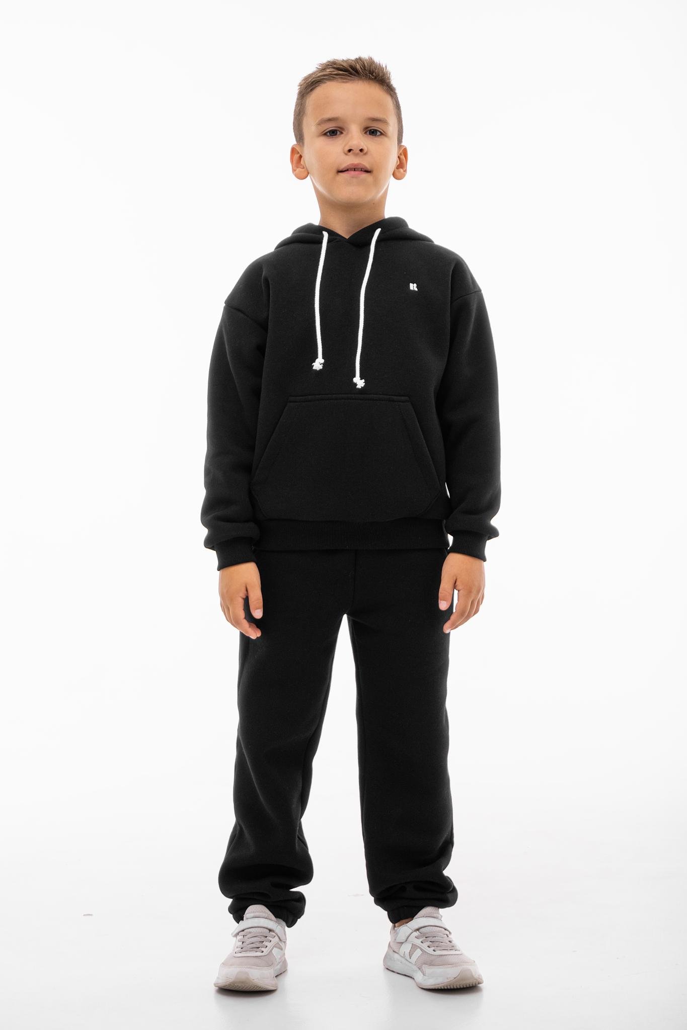 Спортивний костюм дитячий Kindamor Warm Autumn утеплений флісовий 146 см Чорний (454917324)