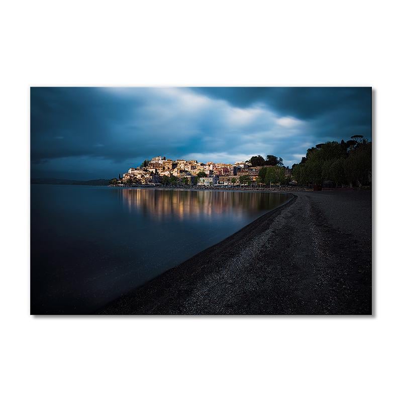 Картина модульная Вечер. Берег город курорт 1 модуль 40х60 см