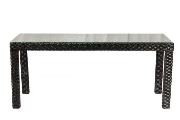 Стол садовый Калифорния плетеный из техноротанга со стеклянной столешницей на металлическом каркасе 160х90 см (Z1CNT00009248) - фото 5