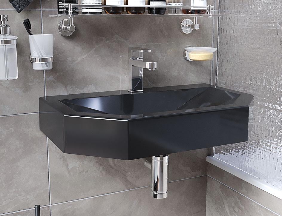 Умивальник підвісний Status Convers 60 Black (676) - фото 3