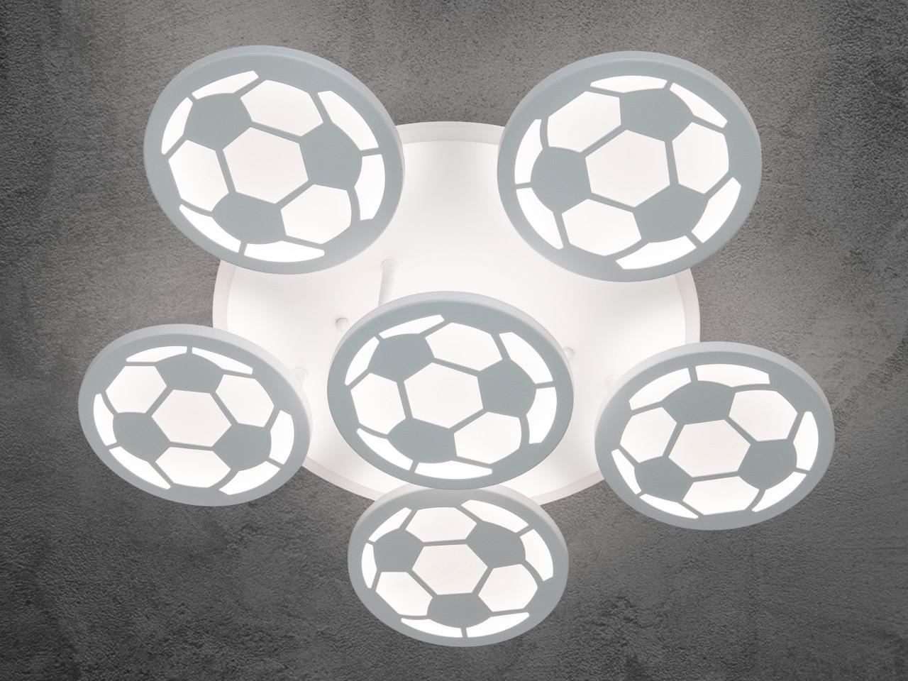 Люстра LED акриловая для детской с подсветкой 8065-5+1WH-LS 105 W на 14 кв.м Белый (1506249267) - фото 3 Люстра LED акриловая для детской с подсветкой 8065-5+1WH-LS 105 W на 14 кв.м Белый (1506249267) - фото 3