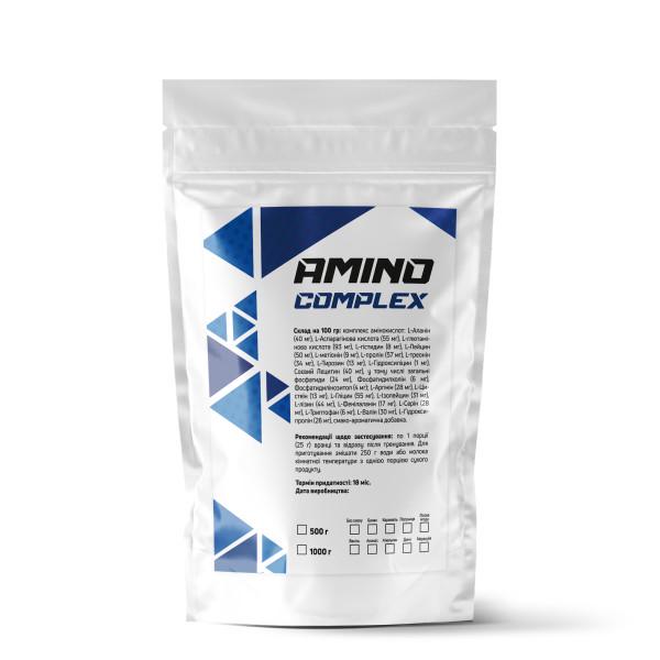 Аминокислотный комплекс AMINO COMPLEX универсальный 90% белка на 20 порций 500 г Без вкуса (124-125-am-bs500)