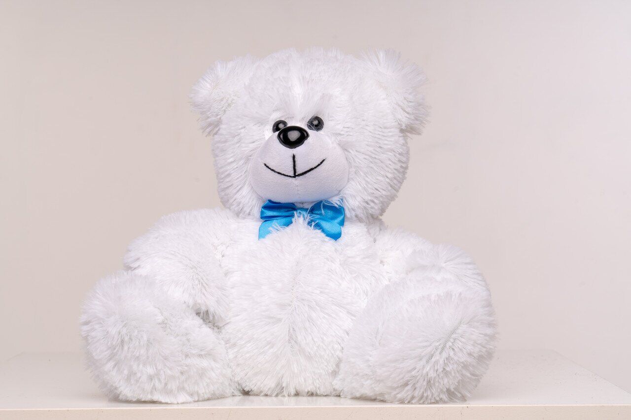 Мишка плюшевый Yarokuz Рональд 35 см Белый (268)