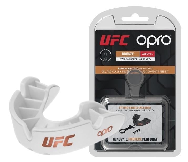 Капа боксерская Opro Junior Bronze UFC Hologram White (art.002264002) - фото 5