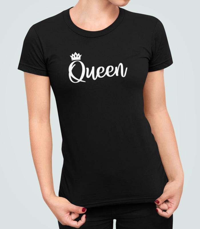 Футболка Женская Stedman с принтом Queen L Черный