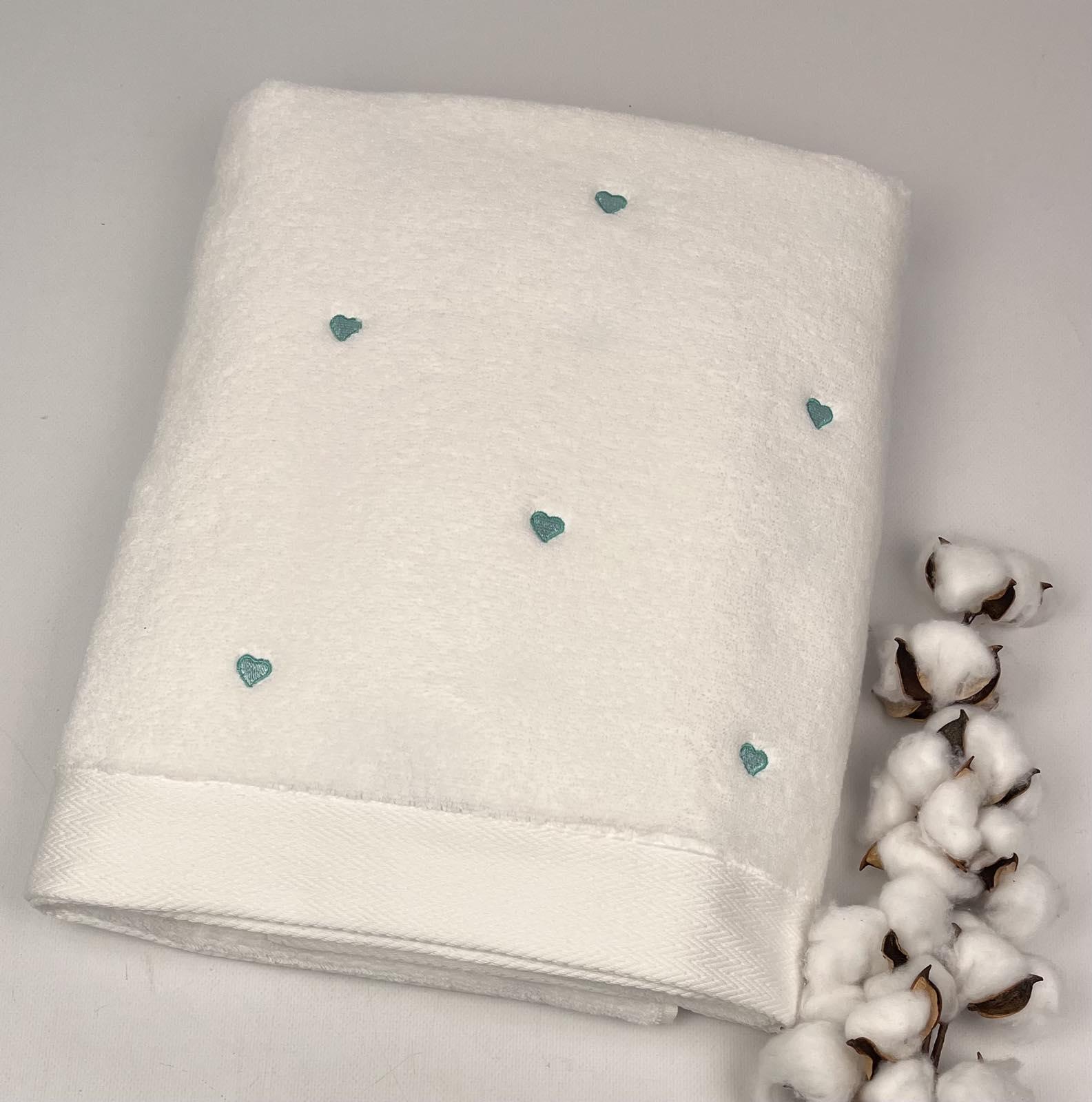 Полотенце Maison D'or Love 85x150 см White/Mint (CN25945)