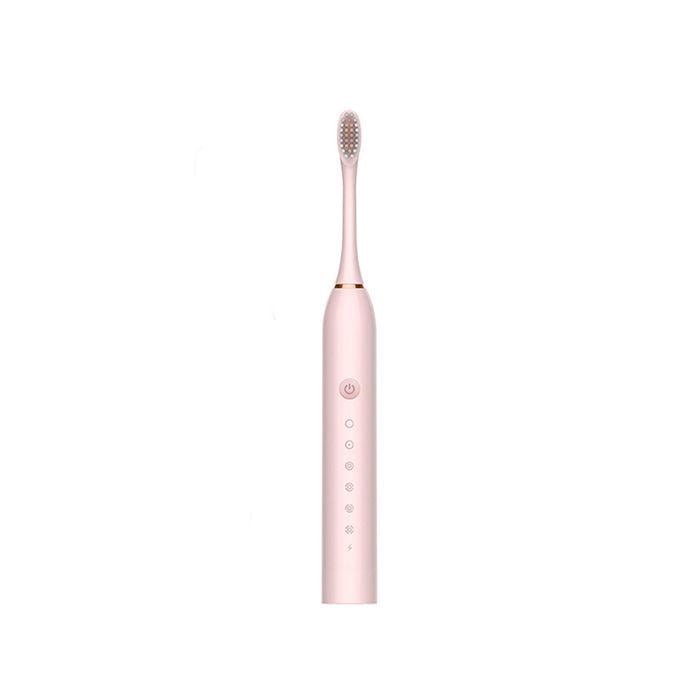 Зубная щетка ультразвуковая с 4 насадками Sonic Toothbrush X-3 Pink