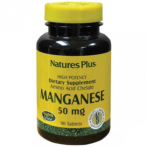 Микроэлемент Марганец Nature's Plus Manganese 50 мг 90 Tabs