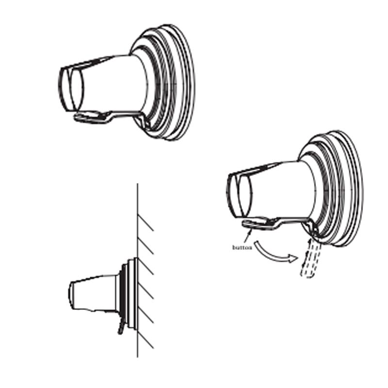 Тримач для душу Britc SH75905 на вакуумній присосці пластик (TU-22393) - фото 3