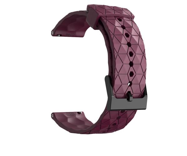 Ремешок силиконовый Structural Rhombus для Samsung Watch 6/5/4/Active 2 20 мм Бордовый