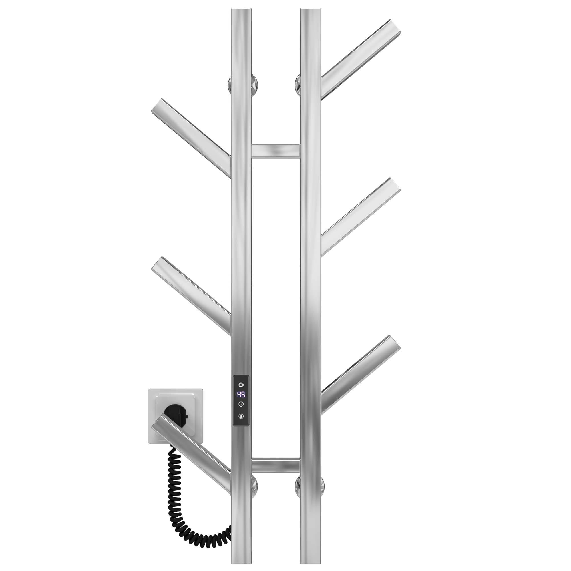 Полотенцесушитель электрический Deffi Sakura П6 JD04 левое подключение нержавеющая сталь 100х800 E мм Хром (A.SR.80.10.6.ECL2)