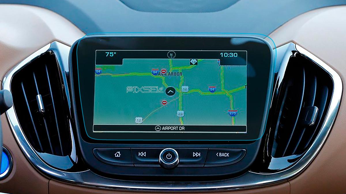 Защитное стекло Pixsel гибридное матовое на монитор Chevrolet VOLT 10,4" 2016-2019