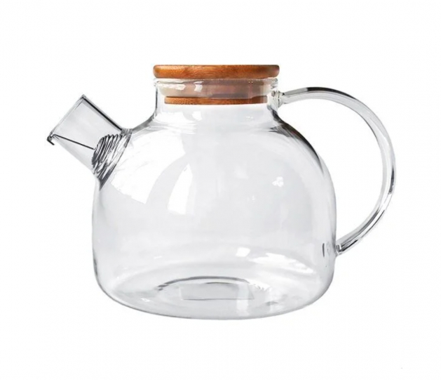Чайник для заварювання з металевим ситом скло 1000 мл Прозорий (127835) Чайник для заварювання з металевим ситом скло 1000 мл Прозорий (127835)