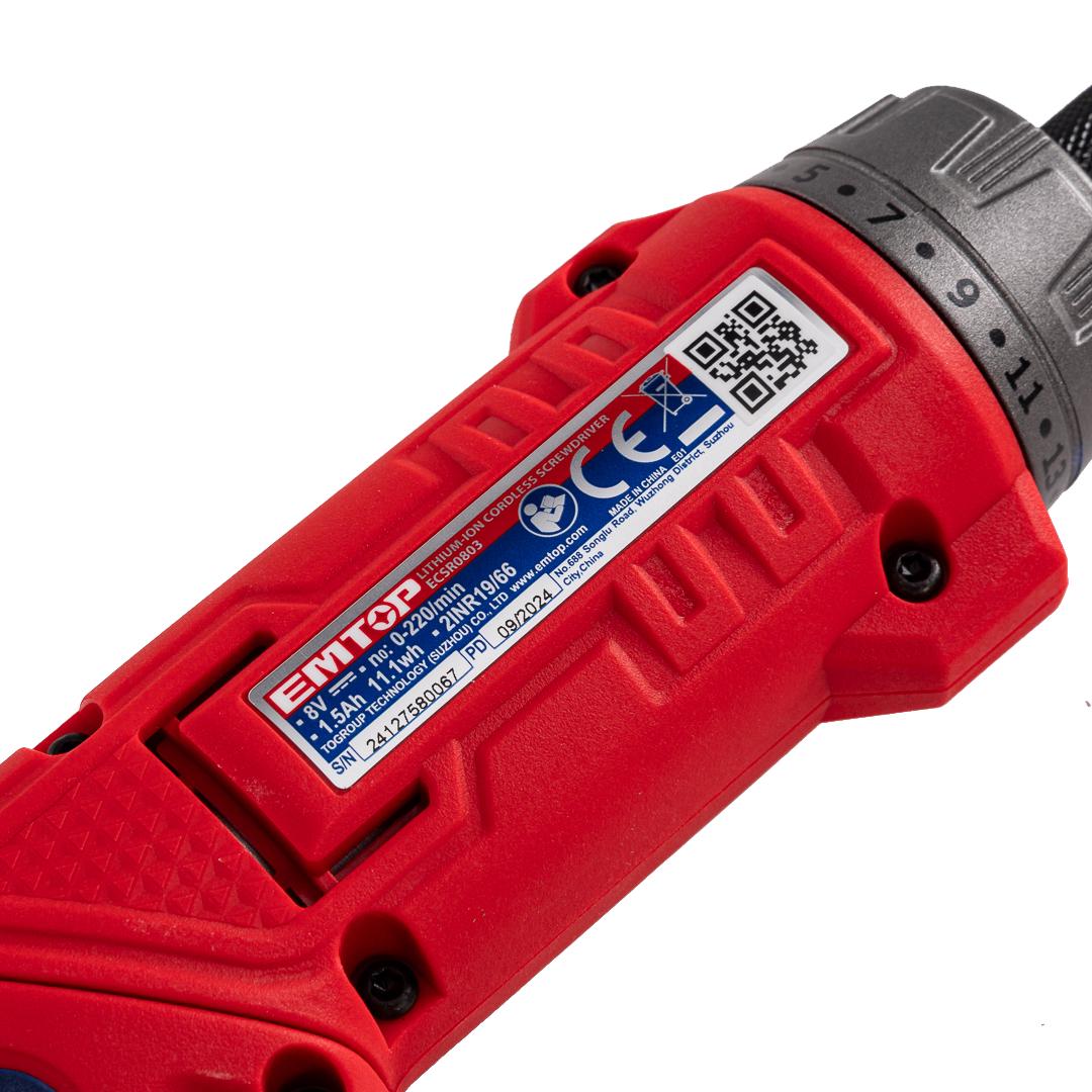 Отвертка аккумуляторная EMTOP ECSR0803 - фото 8