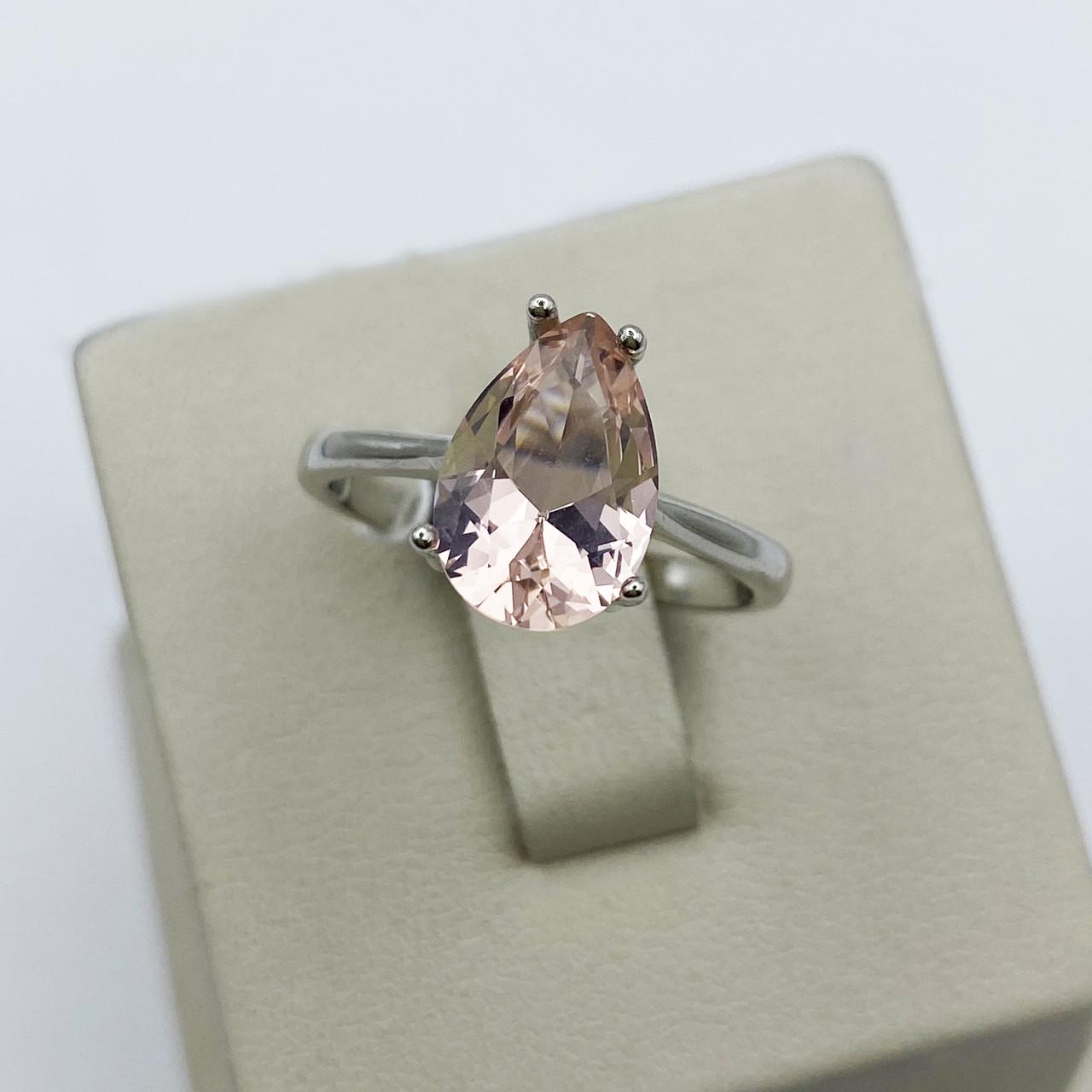 Кольцо серебряное с морганитом р. 18 3,02 г (1951039912)