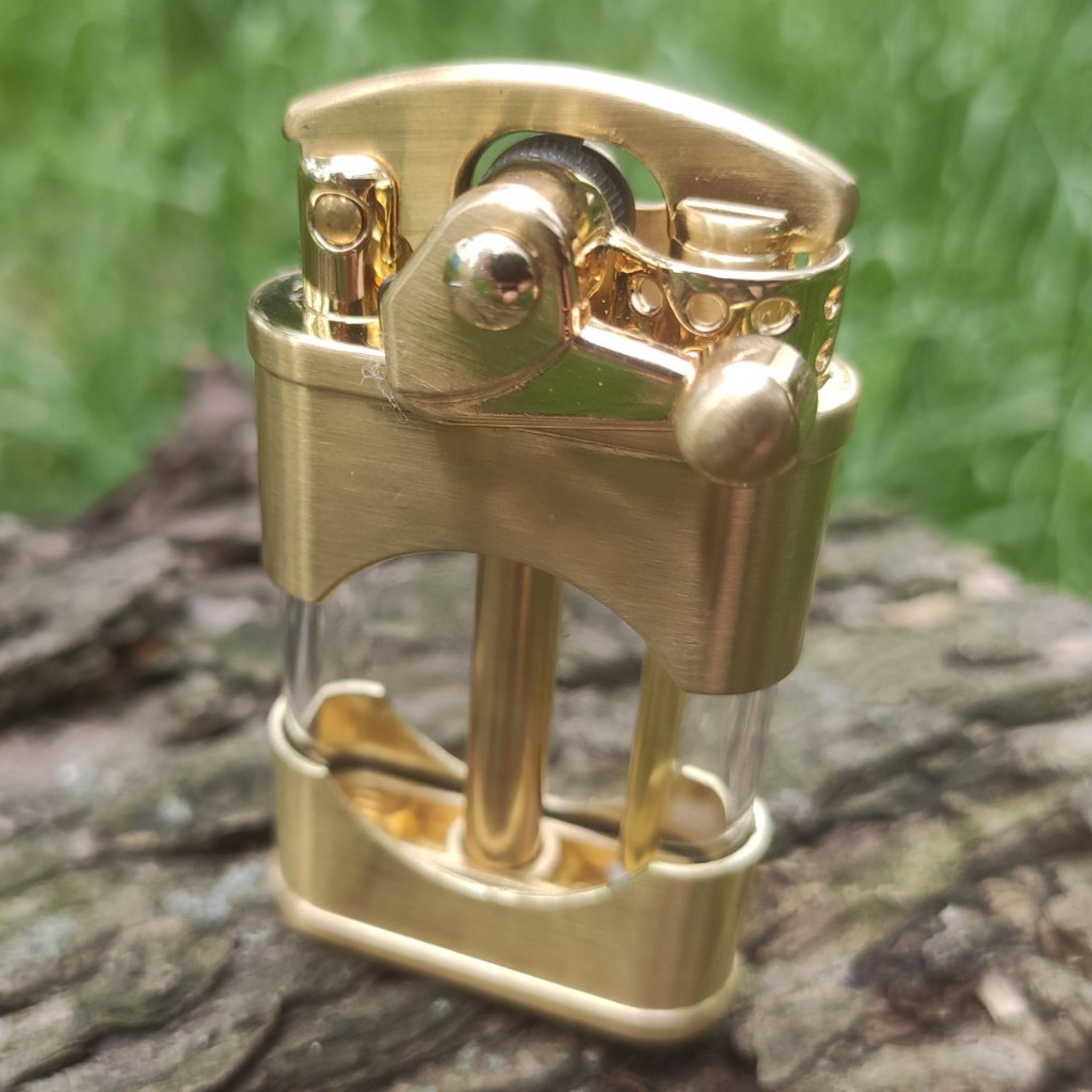 ᐉ Зажигалка бензиновая Zorro Steam Punk Round Z660 Gold (BS