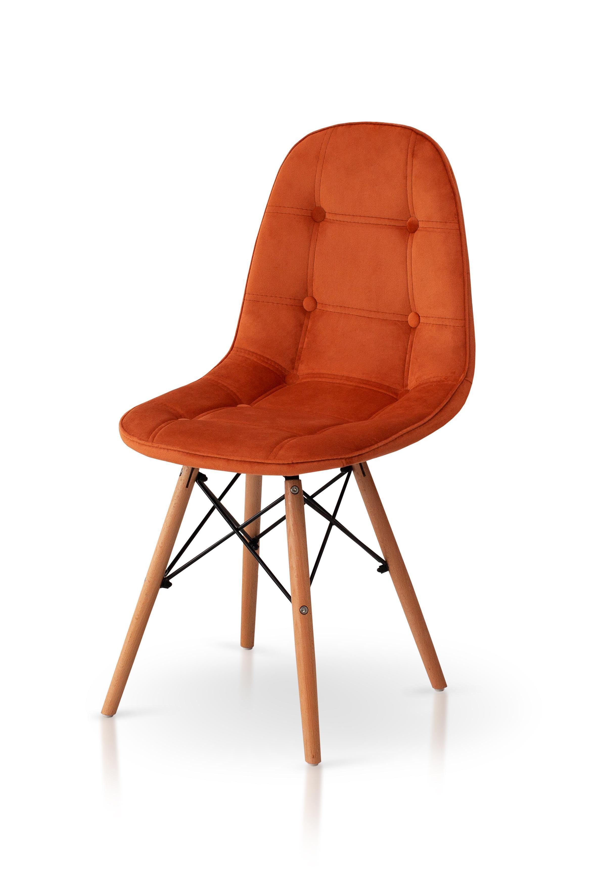 Стілець для кухні та вітальні Джастін Justin велюр 460х840х500 мм Гірчичний (GAА0050654)