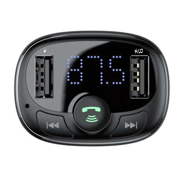 FM-трансмітер BASEUS T-Typed MP3 Car Charger S-09A Black (CCTM-01) - фото 4