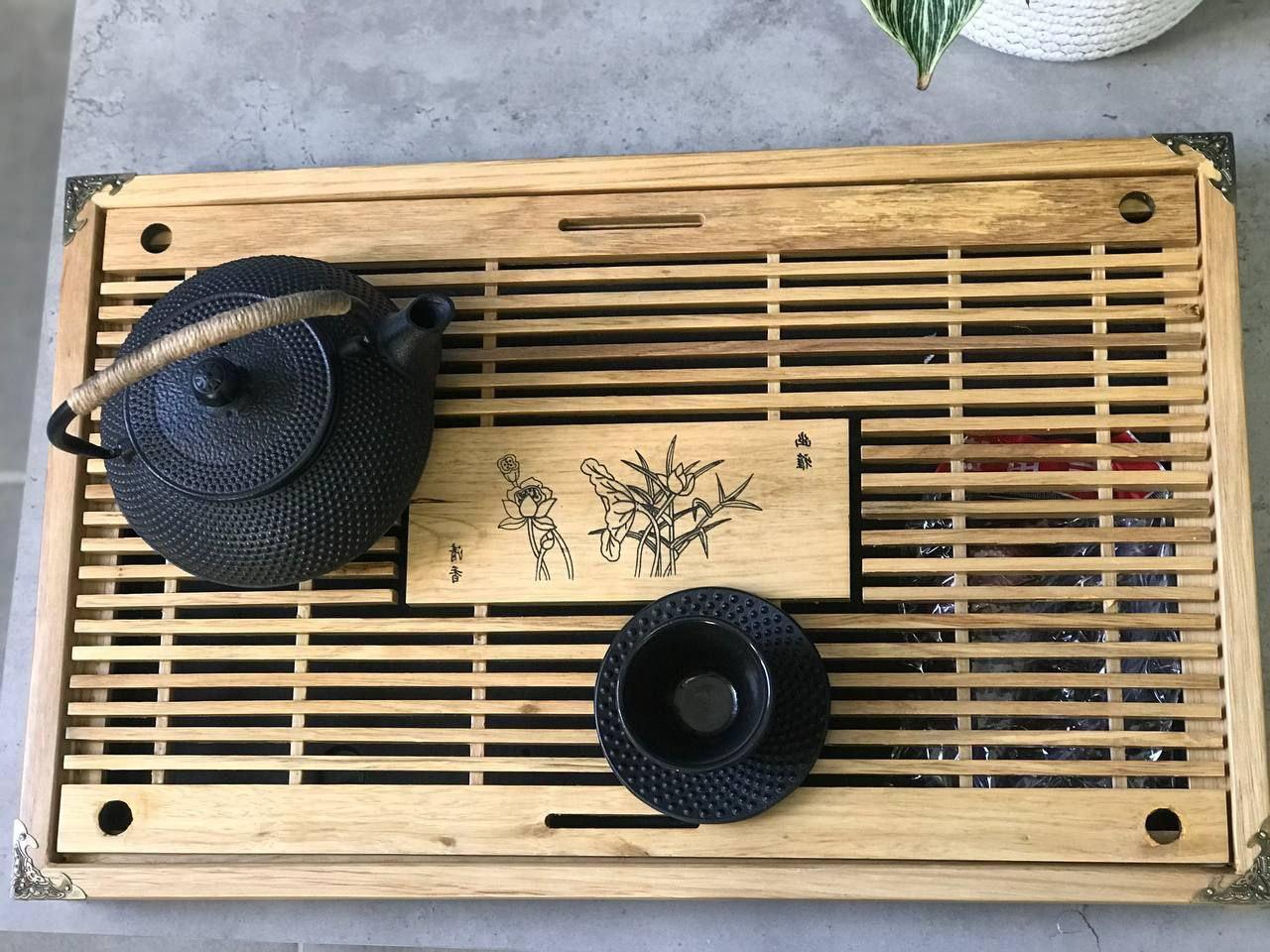 Таця-чабань для чайної церемонії Цяйї дерев'яна прямокутна 51х34х8 см (OS-T0524) - фото 5 Таця-чабань для чайної церемонії Цяйї дерев'яна прямокутна 51х34х8 см (OS-T0524) - фото 5