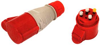 Силовая розетка E.NEXT 3P+PE 32А 400 В переносная безвинтовая IP44 Красный (136S) - фото 3 Силовая розетка E.NEXT 3P+PE 32А 400 В переносная безвинтовая IP44 Красный (136S) - фото 3