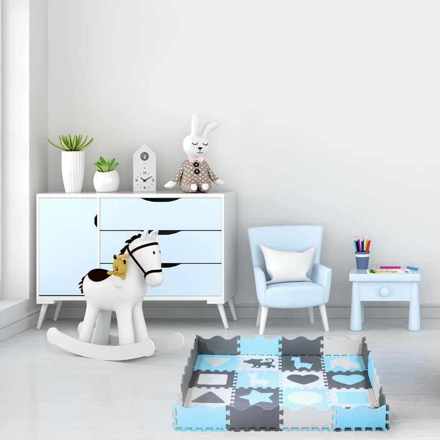 Килимок-пазл для розвитку Nils Fun MD03 36 елементів 140х140 см Mint - фото 4