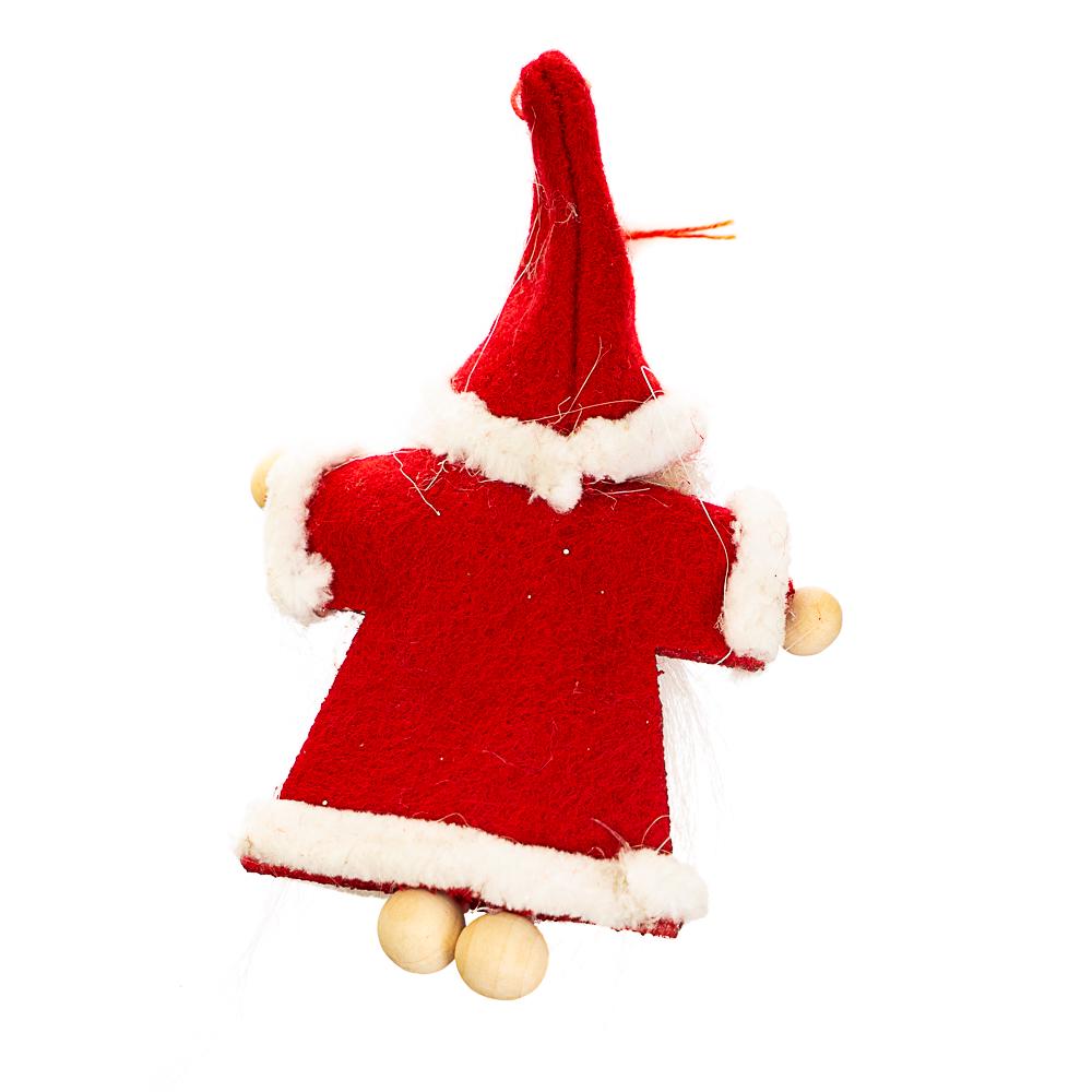 Мягкая новогодняя игрушка на елку Elisey Санта Клаус с двойной бородой Персиковый (NH-106-K-180) - фото 2