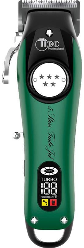 Машинка для стрижки волосся TICO Elegance Turbo Jet Olive з ножовим блоком 46 мм/акумулятор 180 хв/функція TURBO (62775)