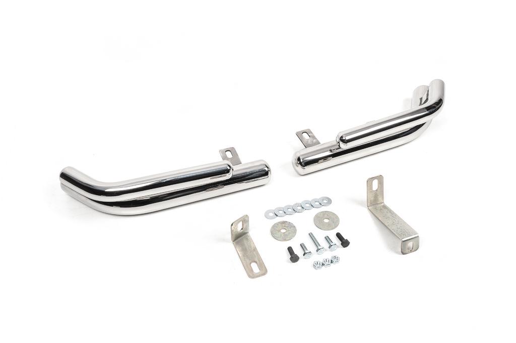 Задние двойные уголки AK003-Double CAN для Hyundai Santa Fe 2 2006-2012 гг. нержавеющая сталь Хром