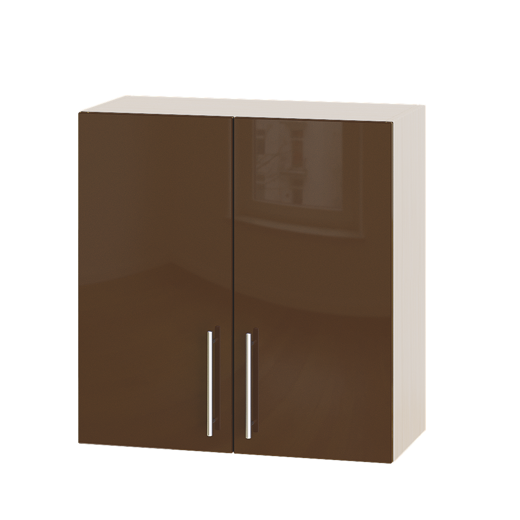 Шкаф верхний Эверест Модерн модуль Верх В10-700 70х30х72 см Капучино глянец/Дуб Молочный (04919)