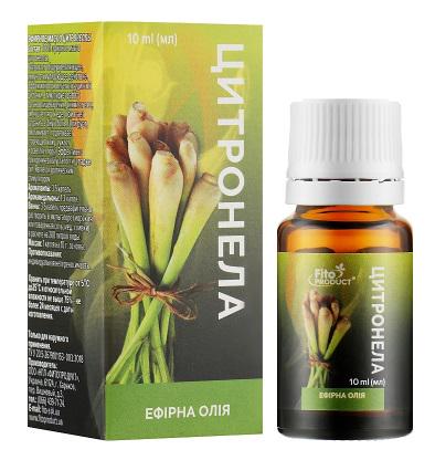 Эфирное масло Фитопродукт Цитронелла поможет справиться со стрессом 10 мл (4820159302147)