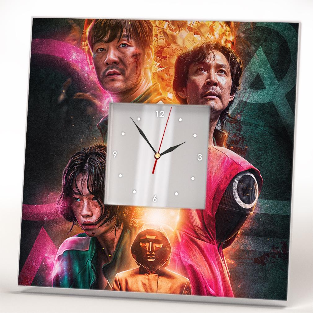 Часы Сериал ''Игра в кальмара'' 260x260 мм (C04447)