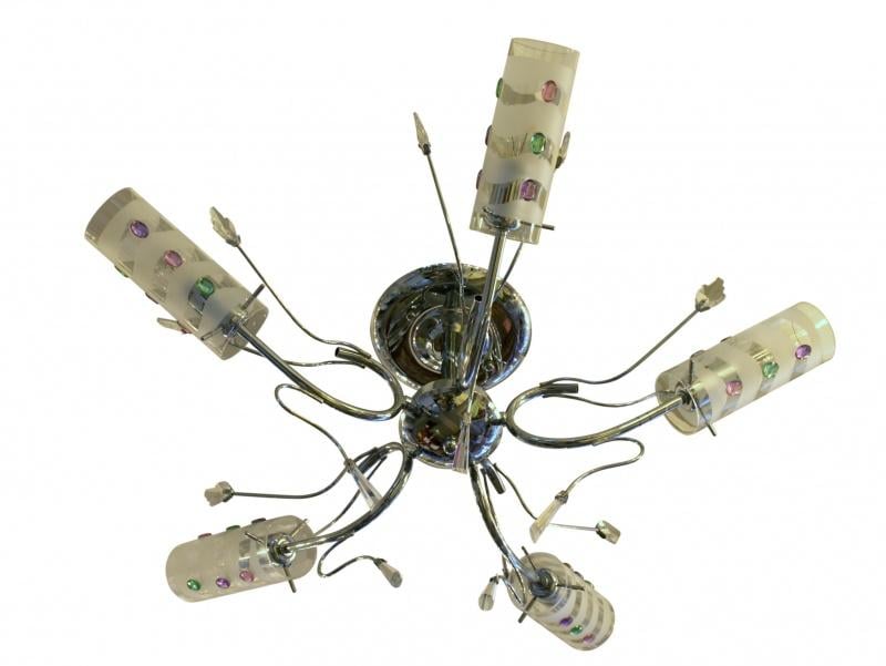 Люстра потолочная Brille KL-59S/5 флористика на 5 плафонов