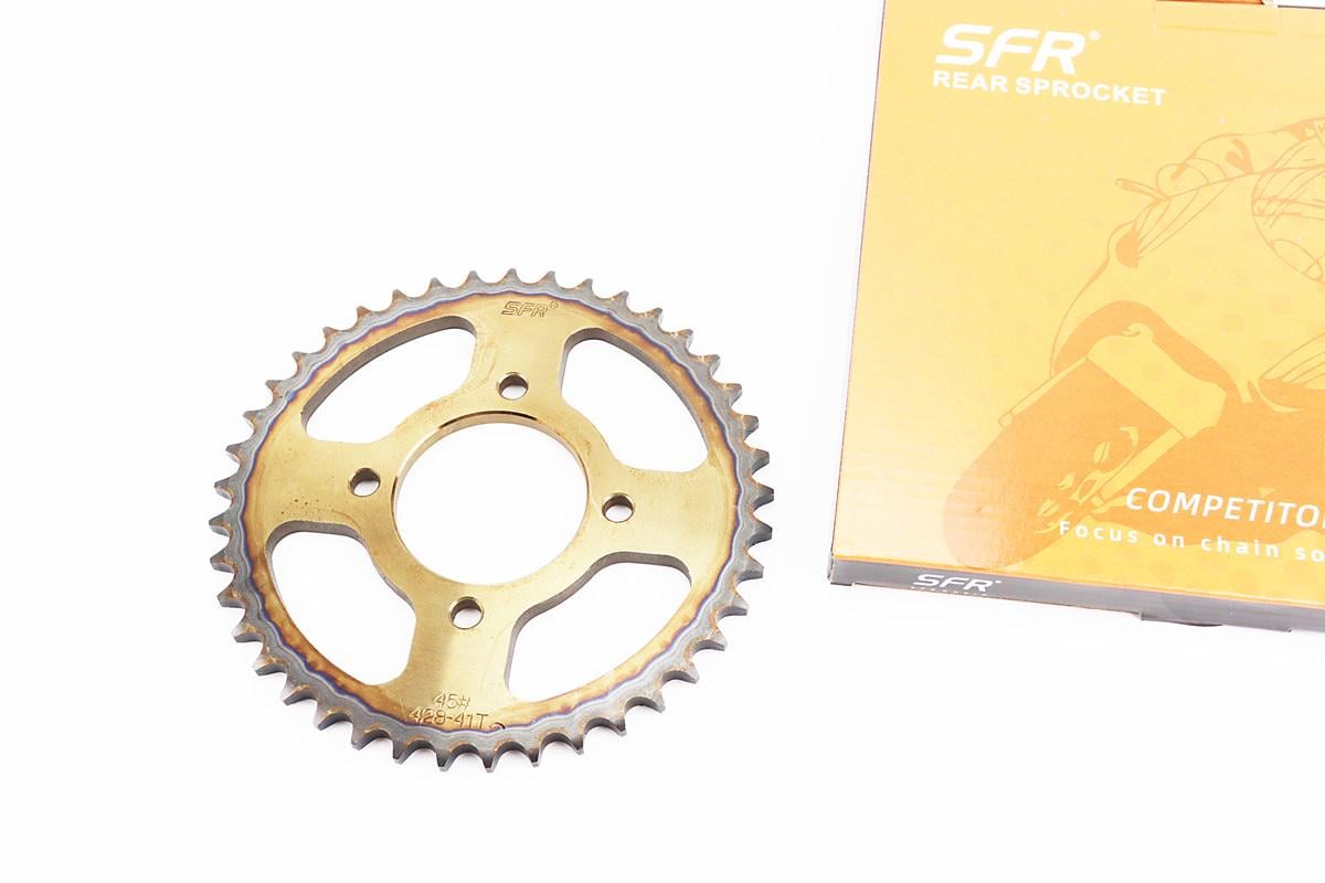 Зірка задня до мотоцикла Viper-125-150J JD125 спиці крок 428 41 зуб d 58 мм міжцентрове 78 мм загартована (321863)