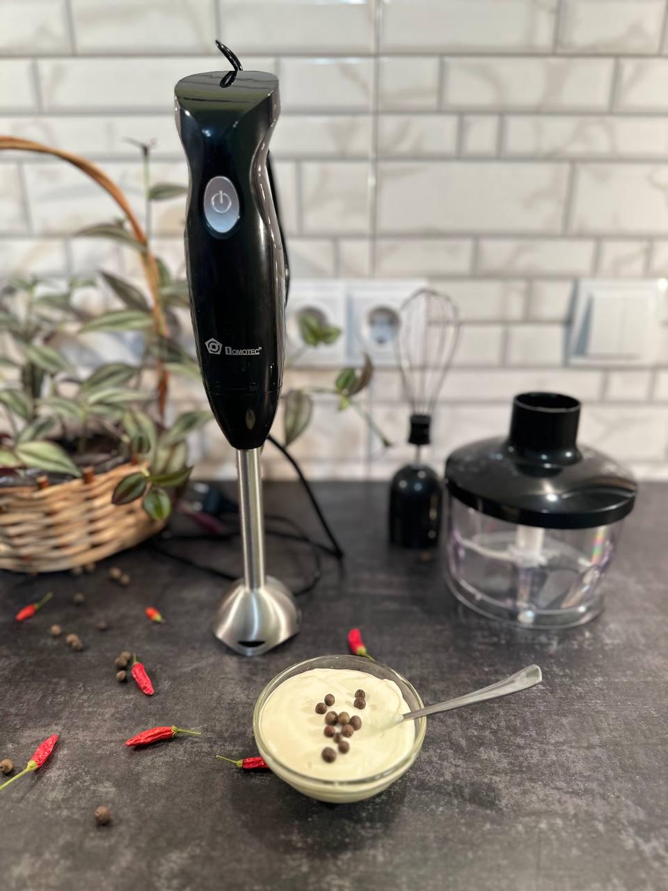 Блендер Domotec занурювальний 3в1 з чашею міксером Чорний 500 Вт (MS-5103) - фото 2 Блендер Domotec занурювальний 3в1 з чашею міксером Чорний 500 Вт (MS-5103) - фото 2
