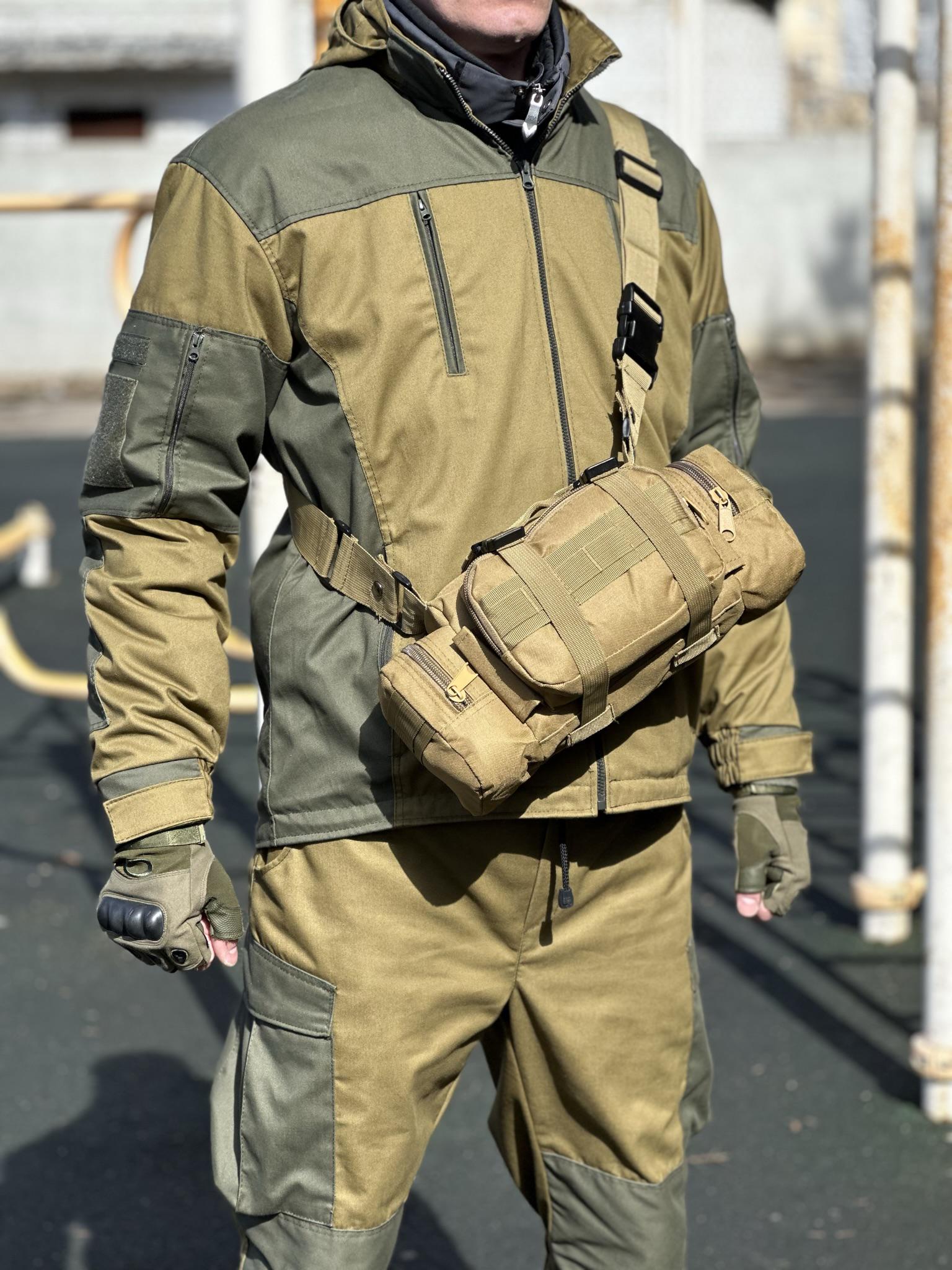 Сумка нагрудная поясная Tactic с ремнем на плечо 5 л Coyote (104-coyote) - фото 6 Сумка нагрудная поясная Tactic с ремнем на плечо 5 л Coyote (104-coyote) - фото 6