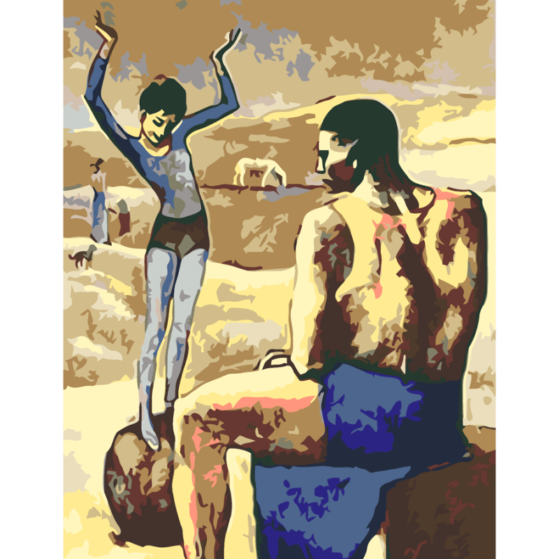 Картина по номерам Rosa Девушка на шаре 35х45 см (Az-209237)