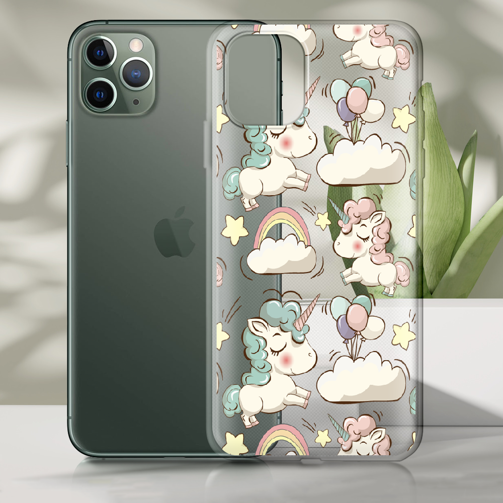 Чехол Boxface iPhone 11 Pro Unicorns Прозрачный силикон (38189-cc2-38189) - фото 2