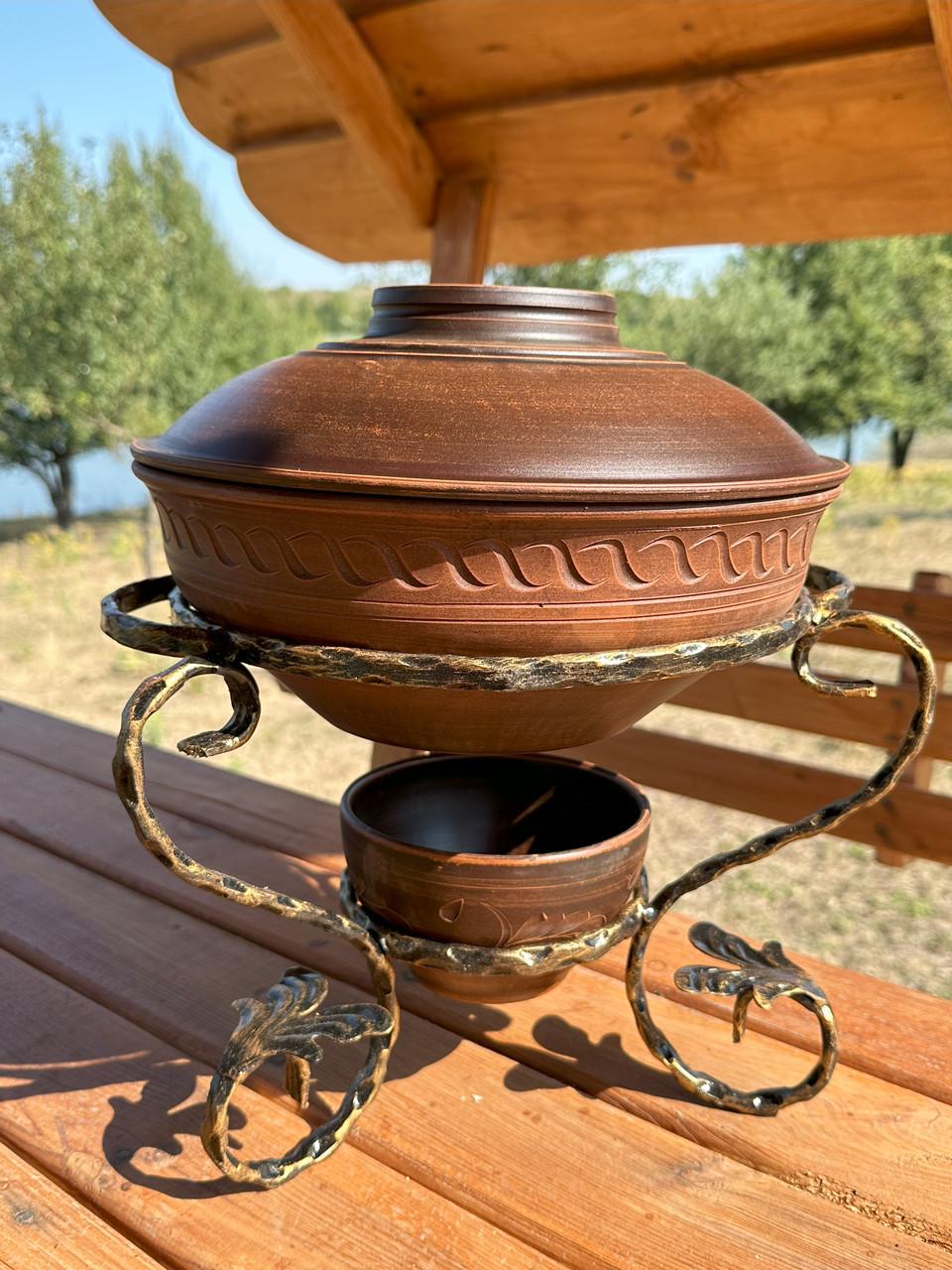 Садж для підігріву м'яса Глинка 5 л