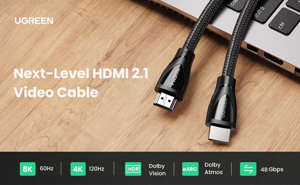 Кабель видео Ugreen HDMI 2,1 8K 3D 48Gbps HDR 3 м Black (HD140) - фото 9