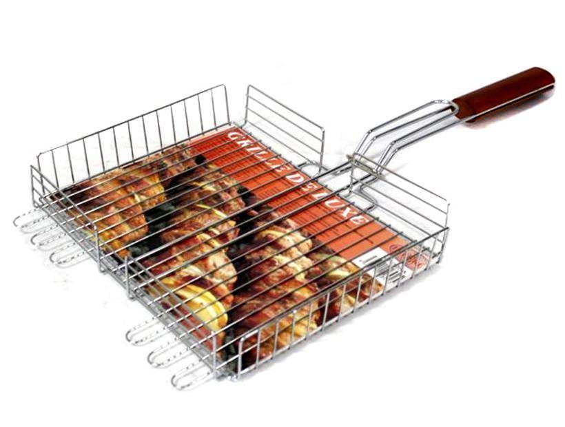 Решетка для барбекю ZAUBERG металлическая с деревянной ручкой 62x32x36x4,5 см толщина 2,3 мм (025 E) Решетка для барбекю ZAUBERG металлическая с деревянной ручкой 62x32x36x4,5 см толщина 2,3 мм (025 E)