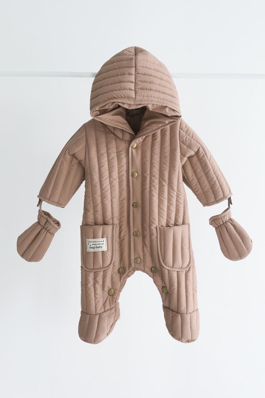 Комбінезон дитячий стьобаний Mag Baby Frank 62 см 0-3 міс. Мокко (1860756877)