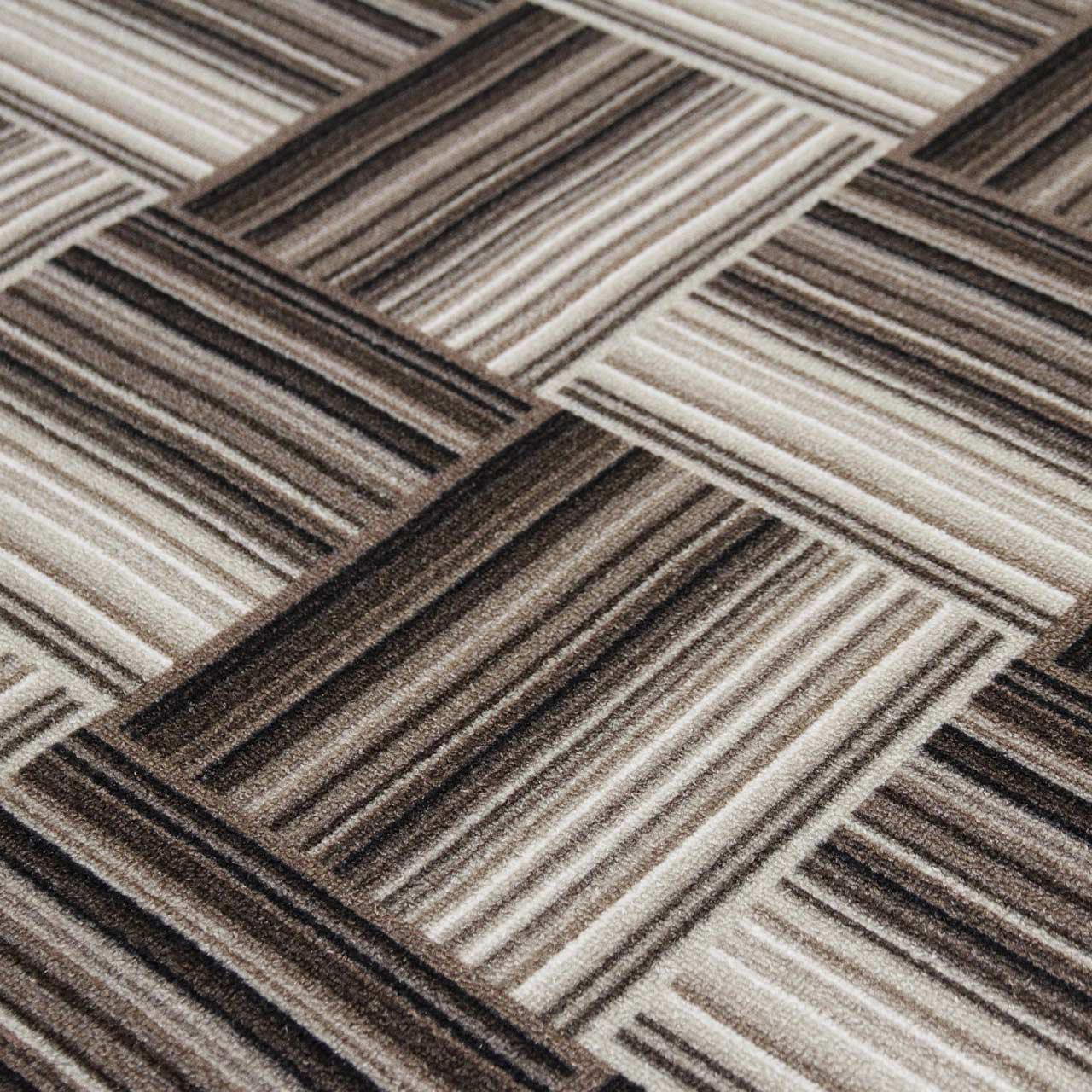 Килимова доріжка безворсова на повстяній основі Virtual Print Лабіринт-P3 2 м Коричневий/Бежевий - фото 4