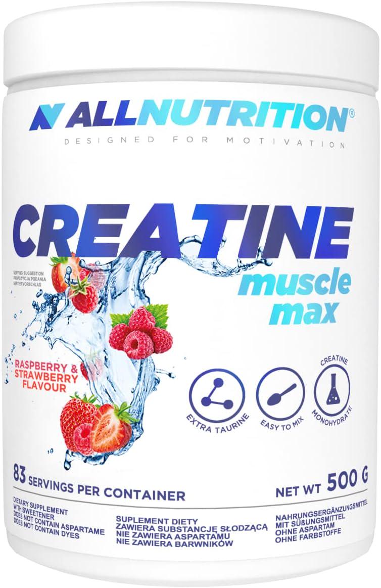 Креатин моногидрат с таурином AllNutrition Creatine Muscle Max Raspberry Strawberry 500 g